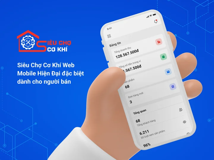 Siêu Chợ Cơ Khí chuẩn bị ra mắt giao diện Web Mobile hiện đại đặc biệt dành cho người bán!